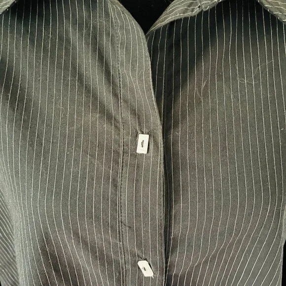 IC by Connie K Navy Blue Striped Tunic Blouse - Picture 2 of 5